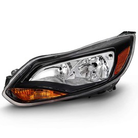 ACANII - For [Halogen Model] 2012 2013 2014 Ford Focus w/Black Trim Headlight Headlamp OE Style Assembly Driver Side