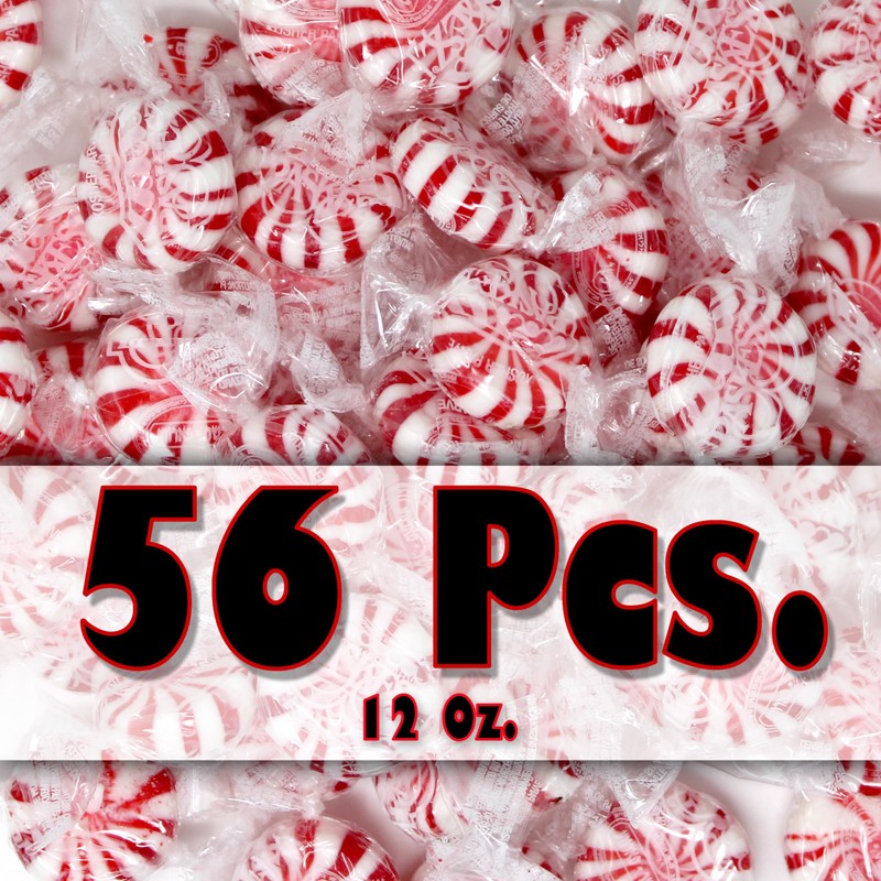 Starlight Peppermint Candy Bulk – 56 Individually Wrapped Red &