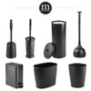 mDesign Small Modern 1.3 Gallon Rectangle Metal Lidded Step Trash