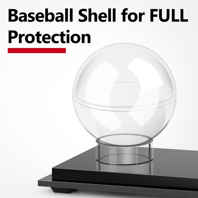 Acrylic Display Case Box for Baseball and Cards, Dual Baseball