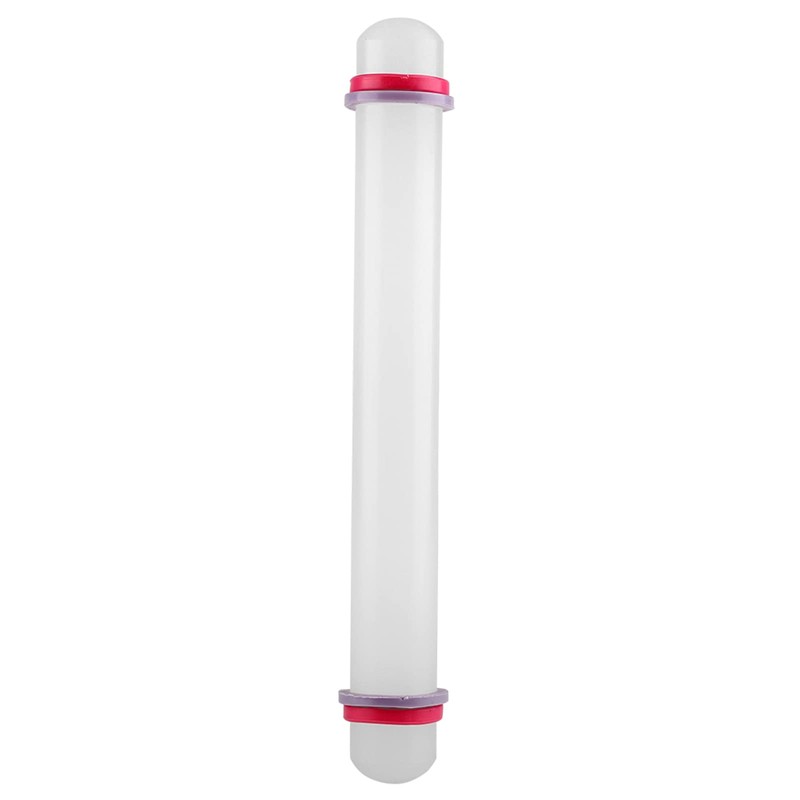 2pcs Plastic Rolling Pin, Thickness Rings Fondant Roller Tortilla Rolling