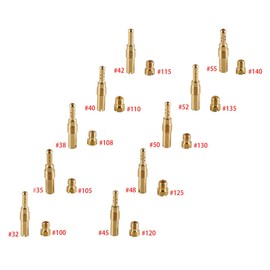 Mactoom 20Pcs Carburetor Main Jet Kit, Include 100-140 Main Jet and 32-55 Slow Pilot Jet for PWK Keihin OKO CVK PWM Type