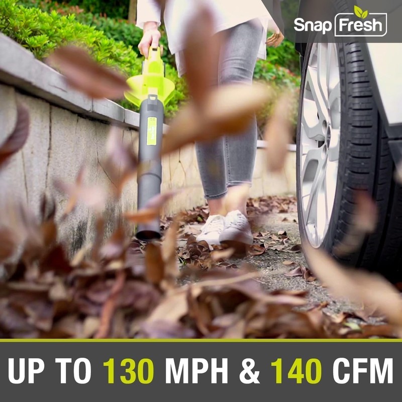 SnapFresh Cordless Leaf Blower - 20V Electric Leaf Blower with
