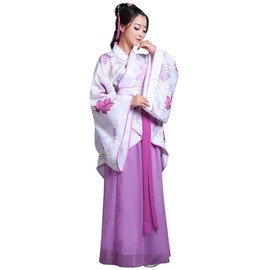 Lazutom Women Chinese Traditional Hanfu Dress Princess Dress Up Princess Cosplay Costumes (XXL, Purple)