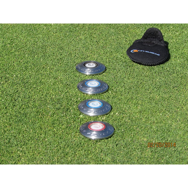 Levelhead Ballmarker Putting Aid (Green) - Alignment Tool for Reading