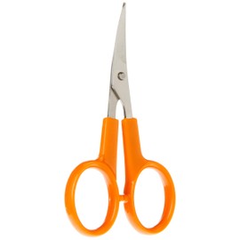 Fiskars 98087097J Curved Craft Scissors, 4 Inch, steel and orange