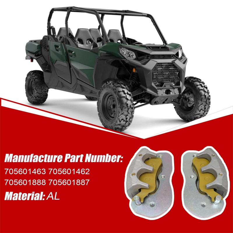 SecosAutoparts Front Brake Calipers and Sintered Pads Compatible with Can