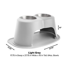 WeatherTech Double High Pet Feeding System - Elevated Dog/Cat Bowls