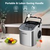 EUHOMY Countertop Ice Maker Machine with Handle, 26lbs Per Day,