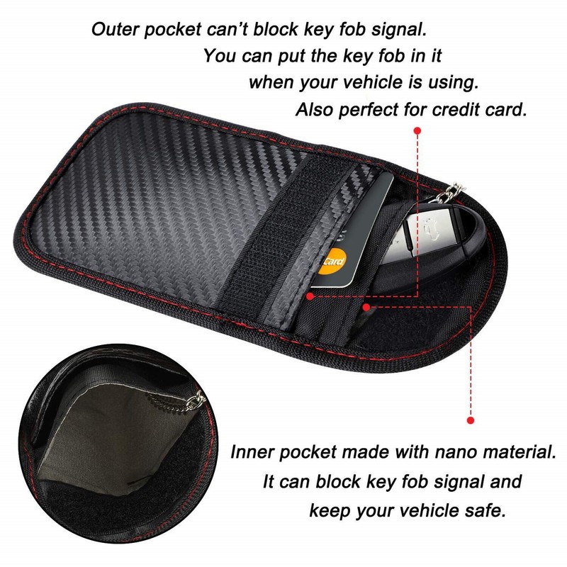 1 X Pc Faraday Pouch Car Key Signal Blocker Pouch