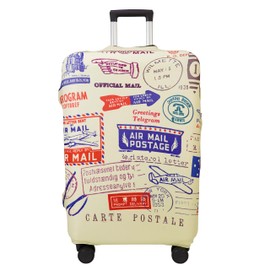 WUJIAONIAO Travel Luggage Cover Spandex Suitcase Protector Washable Baggage Covers (S (for 18-20 inch luggage), Colorful flowers)