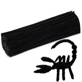 Veroave 110 PCS Black Pipe Cleaners - Bulk Art & Craft Pipe Cleaners Chenille Stem for Creative Home Decoration and Arts Crafts