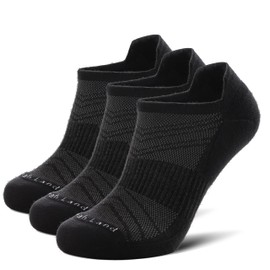 Toughland Merino Wool Socks for Men & Women – 80% Merino Wool, No Show, Lightweight, Cushioned for Running, Hiking