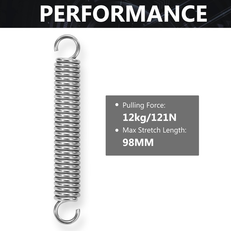 GUNGY Extension Spring 80mm Tension Spring With Dual Hook in