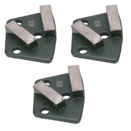 Discos de Pulido de Diamante para Suelo, 80#, 3 Piezas, 2 Dientes Largos, Trapezoidal, para Amoladora