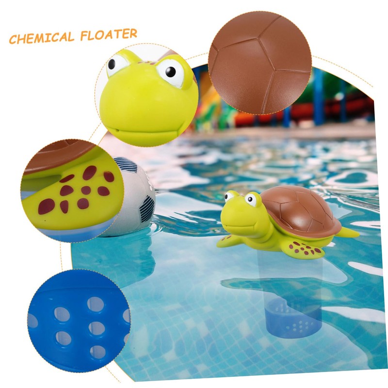 Totority 1Pc Cartoon Turtle Pool Chemical Floater Dispenser for Swimming