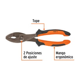 Truper Expert PCH-8X, Pinzas de chofer 8" mango Comfort Grip Expert