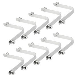PATIKIL 10x8mm Kayak Paddle Snaps, 10 Pack Tent Pole Clips Steel V Shaped Double Pins Push Button Spring Clips Lock Tube Pole Clips for Camping Awning