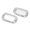 Pair Side LED Marker Light Covers Chrome Bezels Waterproof Heat