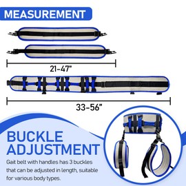 Cozilyhome Gait Belts for Seniors with Handles, Transfer Belt for Elderly and Disabled, Handicap Mobility Stand Assist Aid Lifting Belt, Suitable for Wheelchair, Bed, Couch, Sofa