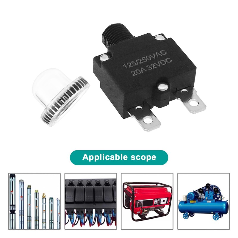 VGOL 10Pcs 5 Sizes Thermal Circuit Breaker with Quick Connect