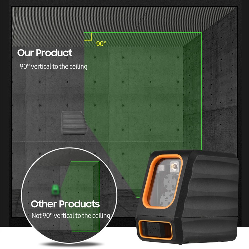 Cross Line Laser Level with Bracket 30M/ 98FT Self Leveling