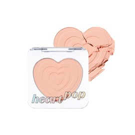 ETUDE Heart Pop Duo Blush, Milky Pink Cheek Colors, Natural Glow & Glossy Finish, Layering Formula, Compact 0.2 oz – Milk Drizzle