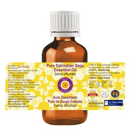 Deve Herbes Pure Dalmatian Sage Essential Oil (Salvia officinals) Steam Distilled 50ml (1.69 oz)