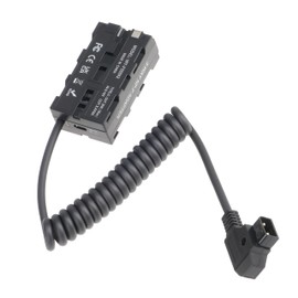 FocusFoto D-Tap to Dual-Sided NP-F550 Dummy Battery Adapter Cable with Type-C Output Compatible with Sony NP-F550/970/570/770, Power Supply for Field Monitor Wireless Video Transmission LED Light etc.