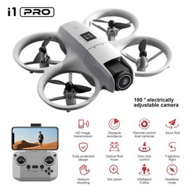 Drone with HD Camera for Adults, 360° Rolling Intelligent Obstacle Avoidance One-Key Takeoff/Landing, Headless Mode 2 Batteries Remote Control Drone Portable Mini Aircraft Gifts for Beginners Teens