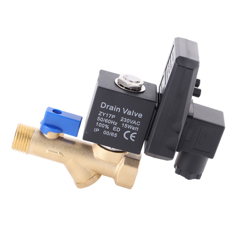 G1/2 DN15 Automatic Electronic Timed Drain Valve for Air Compressor