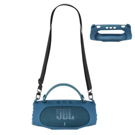 Silicone Case Compatible with JBL Charge 6 Portable Bluetooth Speaker Cover, Subwoofer Resistant Drop Crash, Mountaineering Hiking Outdoor Travel Carrying for JBL Charge6 case (Blue)