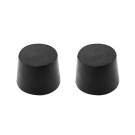 ANMOO 2 Pieces Tapered Plug Bung 75mm to 90mm Solid Test Tube Black Rubber Stoppers for Lab Home