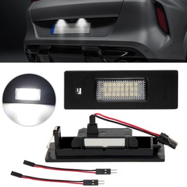 OPP ULITE LED Number Plate Light, CanBus Error Free 24SMD LED Number License Plate Light Compatible for E81/E87/E87N/E89/E63/E64/E87LCI/E63LCI/E46LCI/F20/F12/F13, 2Pcs