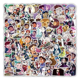 100 Pieces The Owl House Stickers for Laptop, Bumper, Skateboard, Water Bottles, Computer, Phone, Guitar, Cartoon Stickers for Kids, Teens and Adults