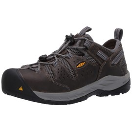 KEEN Utility Men's Atlanta Cool 2 Low Steel Toe ESD Work Shoe, Gargoyle/Midnight Navy, 11 Wide US