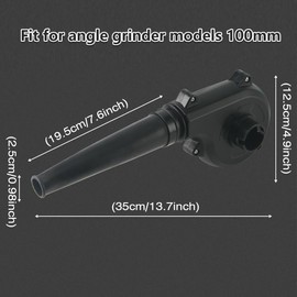 AIMALL Angle Grinder to Hairdryer Converter, Powerful Suction & Blower Tool Accessory, High-Efficiency Dust Removal, Quick Attach 13.7"x4.9"