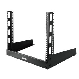 Tecmojo 2 Post 8U Desktop Server Rack Small Open Frame Rack for 19in AV/Data/Audio/Studio Equipment Free Standing Home/Office Rack,Square Hole