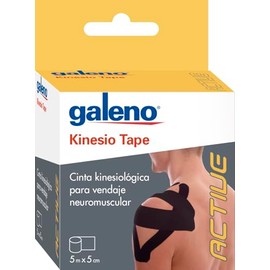 Kinesio Tape, schwarz, Kinesiologie-Tape, 5 m x 5 cm, neuromuskuläre Bandage für Muskel- und Gelenkunterstützung, wasserdicht, elastisch und hypoallergen, ideal für Sport und Physiotherapie