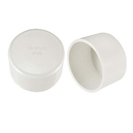 sourcing map 50mm PVC Pipe Cap Fitting, Slip Socket External End Caps 2 Pcs