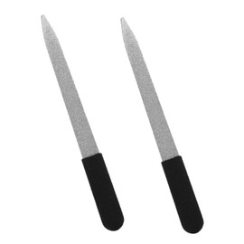 2PC 8 Diamond Dust Nail File - Stainless Steel Nail Dresser - 5inch (AB-07)