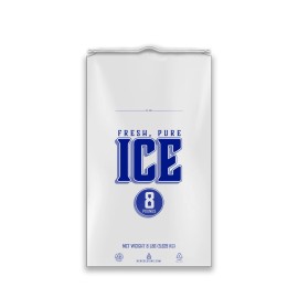 Hercules Incorporated Ice Bags -  Drawstring - Fresh, Pure Ice Graphic - 8 lb - 500/case