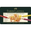 FABER-CASTELL Polychromos Colouring Pencils, Pack of 12, Metal Case, Pack