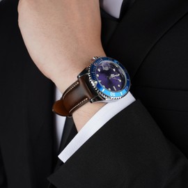 Gomvadr Quick Release Leather Strap, Vintage Oil Tanned Pull-Up Leather Strap Replacement Watch Straps Men Women 16 mm 18 mm 19 mm 20 mm 21 mm 22 mm 24 mm, Leather