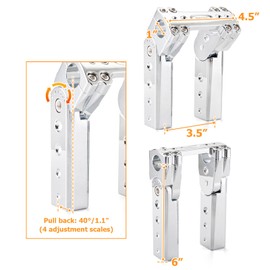 Mofun 6" Tall Adjustable Pullback Handlebar Riser, 1" Clamp Diameter, Compatible with Harley Softail Dyna Sportster 1200 883 Road King Road Glide with 1" Handlebar, Chrome