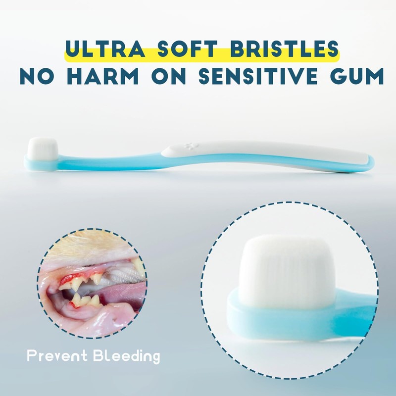 MoonyMars Small Dog Toothbrush, Cat & Puppy Tooth Brushing Kit,