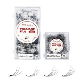 THE LASH SUPPLY THE LASH SUPPLY 1000fans 3D 4D 5D 6D 7D 8D 10D 12D 14D Wispy Premade Fan Eyelashes, C/CC/D Curl, 8-20mm Length, 0.03/0.05/0.07 Thickness, Promade Loose Eyelash Extension Fans, Mixed Length Pack