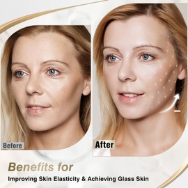 ISTON 6 Pack Bio-Collagen Real Deep Anti Wrinkle Lifting Mask,Overnight Hydrating Face Mask for All Skin Types -Pore Minimizing,Elasticity Enhancing,Firming,Moisturizing