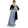 Naveera Banarasi Cotton Dupatta for Women's Zari Embroidered Work, Shawl Scarf Wrap Chuunni (Sky Blue-2)