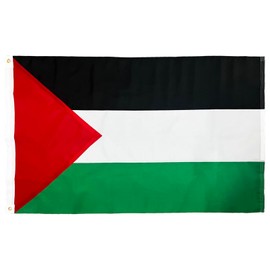 SYII Palestine Flag 3x5 FT, 210D Nylon Palestinian Flags, Outdoor Palestine National Flag, With Brass Grommets
